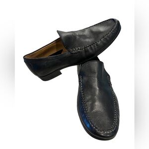 Johnson & Murphy Creswell Venetian Black Sheepskin Leather Loafers